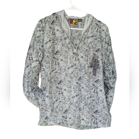 Rare 1990's GUTS Skateboard Logo Windbreaker Jacket Pullover Size "Bigger" - Picture 4 of 10